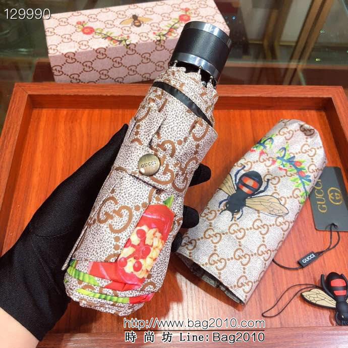 GUCCI古馳 新款 超輕五折迷你口袋傘 阻擋紫外線 超強防風 防雨防紫外線隔熱傘  sll1007